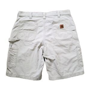 Vintage Y2K Carhartt B147 Tan Size 38 Mens Original Fit Carpenter Shorts Baggy